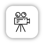 Icon to represent filming, a comprehensive video and motion graphic service offered by The Learning Network.